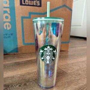 Starbucks Iridescent Tumbler with Straw